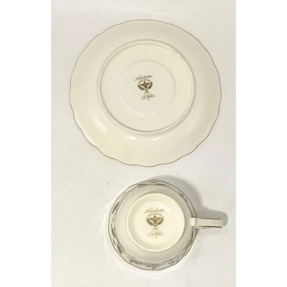 Noritake La Prada Cup & Saucer Bone China Japan Teacup 4703 Floral